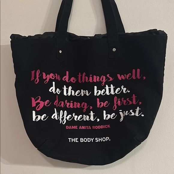 The Body Shop Black Tote with Vibrant Text - Picture 2 of 6